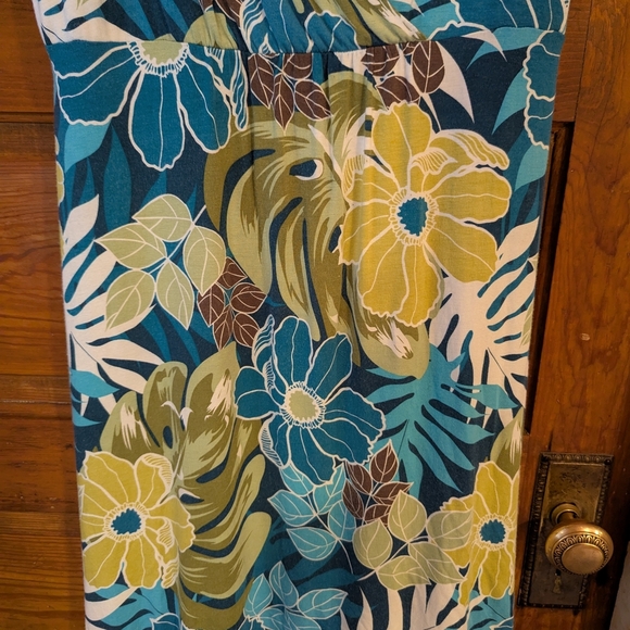 Croft & Barrow Blue and Green Sleeveless Maxi Sundress - Picture 6 of 9